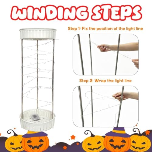Halloween Ghost Candy Bowl with LED Lights Outdoor Decorations
