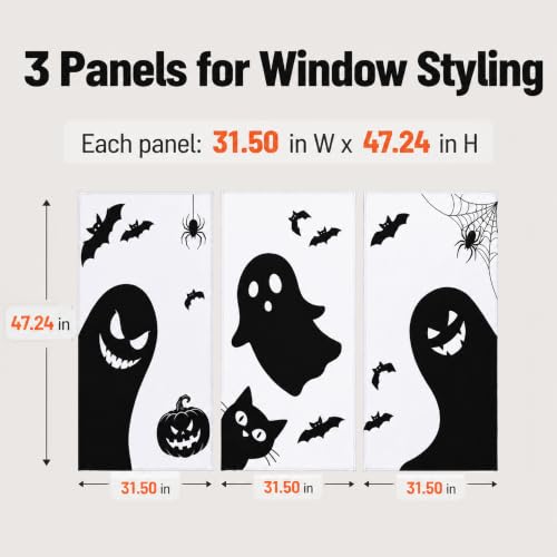 Halloween Window Decorations Set - Spooky Cute Ghosts for Indoor Outdoor Display