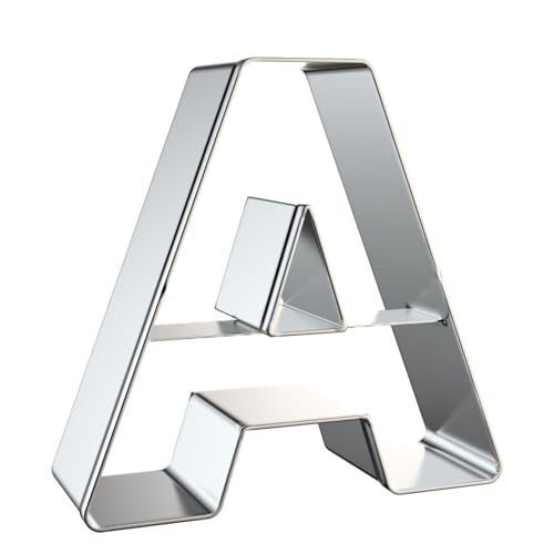 Alphabet Cookie Cutter Set - 26 Pieces Stainless Steel Shapes for Baking & Decorating - Variation of Alphabet