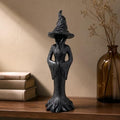 Gothic Halloween Witch Statue - 11.8-Inch Resin Fantasy Decor Figurine