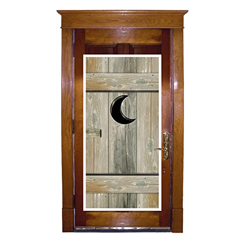 Rustic Desert 3-Piece Western Outhouse Door Covers for Cowboy Party Decorations - Indoor & Outdoor