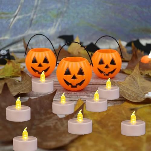 Nancia LED Flameless Tea Lights 200 Pack Warm Yellow Battery Operated