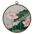 Lotus Flower Wall Art Decor - 10x10 Inch Framed Canvas for Living Room & Bathroom - Botanical Floral Wall Hanging - Yoga & Spa Style