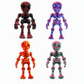 3D Printed Skeleton Figurines Set - Articulated Joints Halloween Decor & Collector Items