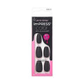 imPRESS Halloween Press-On Nails - Thriller Night, No Glue Needed, Black, Medium Coffin 33 Ct