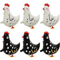 6 Pack Walking Pet Chicken Foil Balloons Animal Theme Party Decorations
