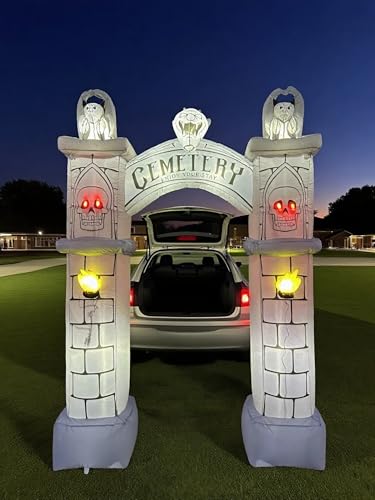 Halloween Inflatable Ghost Car Decoration Kit - 7.4FT Trunk or Treat, Outdoor Haunted House, SUV Garage Door Decor - Variation: Ghost