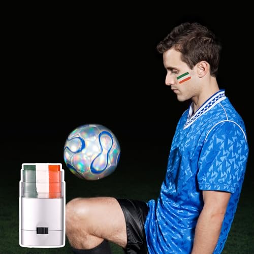Face Paint Sticks Set - Green White Orange for Sports Events & Festivals - 4 Pack