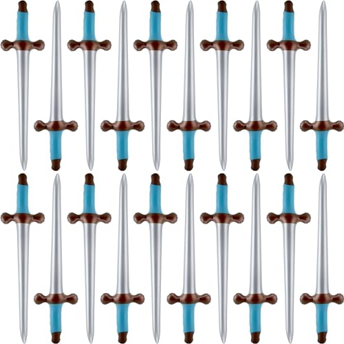Inflatable Pirate Sword Set - 20 Pack 24 Inch Blow Up Toy Weapons for Pirate Theme Parties Halloween