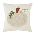 Velvet Pumpkin Throw Pillow - 18x18 Inch Square Home Decor Accent