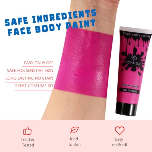 Bowitzki Water-Based Face and Body Paint 2oz Cream Makeup - Rose