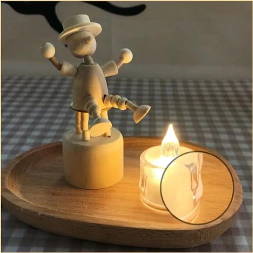 48Pcs Flameless Battery-Operated Tea Lights Candles with Drop Wax Shape - SupBri