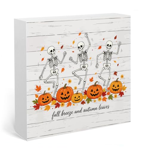 Funny Fall Halloween Pumpkin Sign Home Office Decor Autumn Decorations - Autumn Leaves Variation