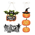 Halloween Hanging Sign Set - 3 Pcs Door Decorations for Front Porch & Wall