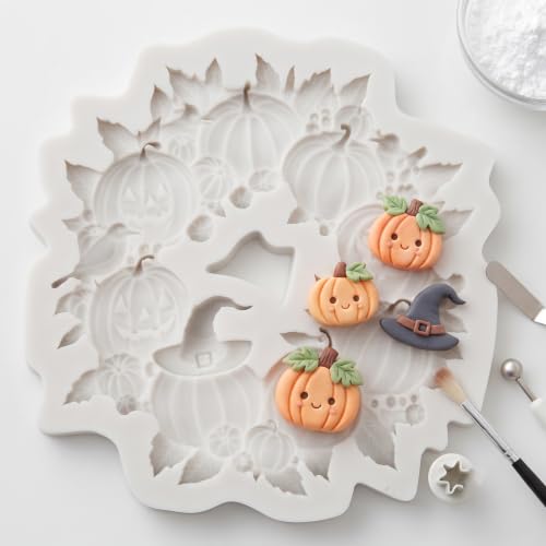 Halloween Pumpkin Wreath Silicone Mold with Variation M - Fall Decor