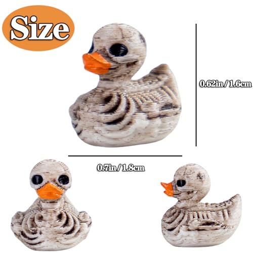50Pcs Mini Skeleton Duck Figurines Halloween Decorations for Hide and Seek, Horror Scene