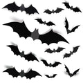 Halloween Bat Stickers - 60 Waterproof Reusable Wall Decals for Holiday Decor