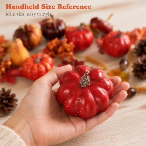54-Piece Fall Home Decor Set with Mini Pumpkins, Leaves, Pinecones & Accents