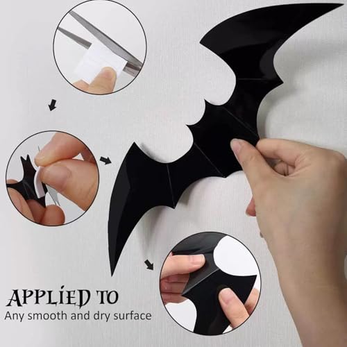 Halloween Banner with Spider Garland and Bat Wall Decals - Indoor Party Decorations
