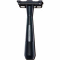 Leaf Twig Razor by Leaf Shave, All-Metal Single Blade Razor for Men & Women, Fixed Head w/Magnetic Load Assist, Includes 5 Stainless Steel Blades - Face Shaving, Lighter Hair, Sensitive Skin - Black