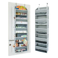 Over Door Hanging Organizer with 5 Tiers & Clear Windows - Grey Storage Rack
