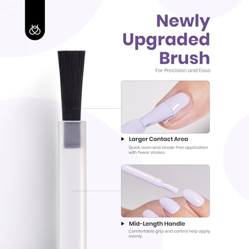 Beetles Lavender Purple Gel Nail Polish - Creme Purple Variation, 15ml