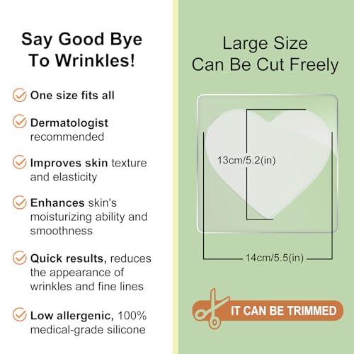 LABOLOW Chest Wrinkle Pads - 3-Pack Reusable Ant-Wrinkle Silicone Patches for Skin Firming,Silicone Patches Smoothing & Hydration & Skin Tightening Overnight Chest Pads (Lasts Up to 3 Months) s1