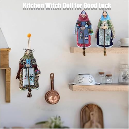 Kitchen Witch Doll Hanging Decor - Good Luck Charm for Cooks & Home