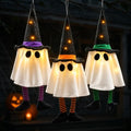Halloween Ghost Hanging Decoration Set with LED Lights - 3pcs