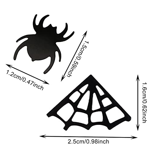 Halloween Confetti Set 720pcs Black Spider Web & Spider Table Decor DIY
