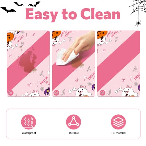 Childom Halloween Pink 3 Pack Rectangle Tablecloth for Party Decor