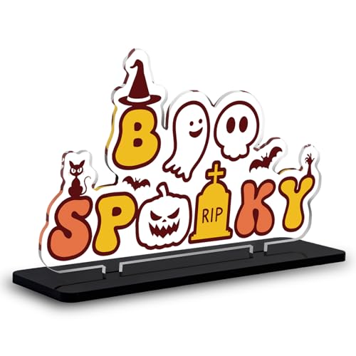 Halloween Party Decorations Acrylic Sign for Indoor Use - Spooky Festive Decor