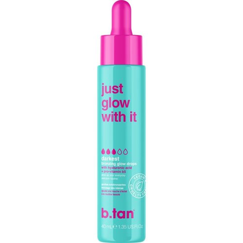 b.tan Dark Self Tanning Drops - Gradual Bronzing Serum with Hydrating Hyaluronic Acid | 1.3 Fl Oz