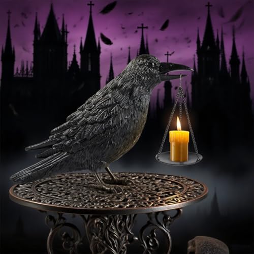 Gothic Raven Candle Holder - Black 1 Halloween & Gothic Decor, Tealight & Small Light Fixture