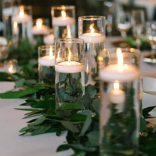 36 Pack White Floating Candles - Unscented, Drip-Free, Long-Lasting 3-Inch Decor