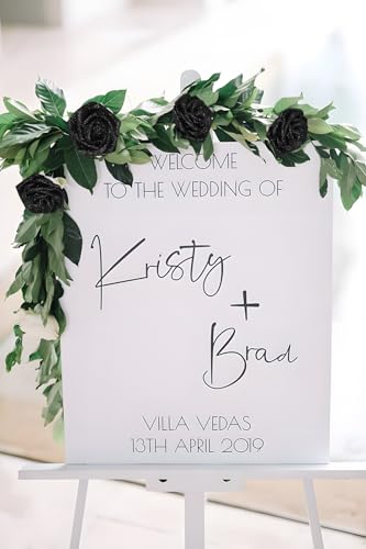 Black Glitter Roses 50PCS Artificial Foam Flowers with Stems - 2.76 Inch