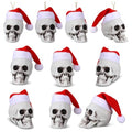Mini Hanging Skull Heads Christmas Tree Ornaments - 3.15 Inch Halloween Skeleton Decorations Set of 24