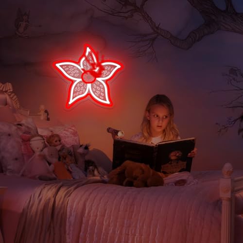 Stranger Movie Neon Sign - Character Variation Neon Wall Light for Game Room & Halloween