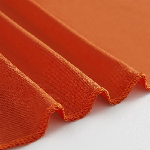 2 Pack Orange Highboy Cocktail Table Cover Skirt - 32x43 Inch Party Decor