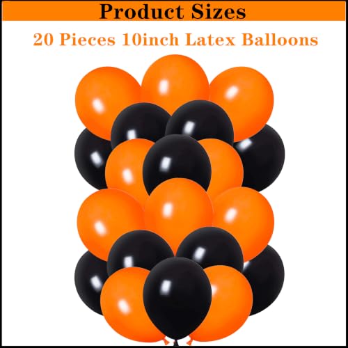 Halloween Party Decorations Balloons Set - Black & Orange, DUFACAI