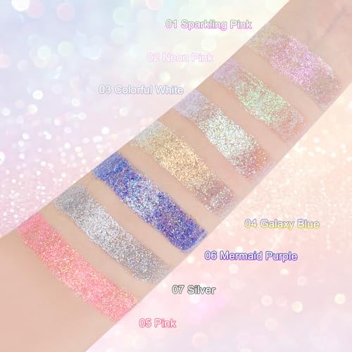 Body Glitter Roll-On Gel - Sparkling Pink Face & Body Makeup Accessory