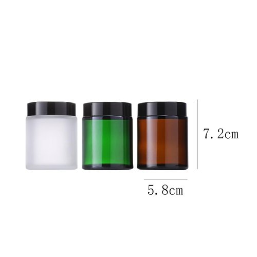 3.4 oz Clear Glass Jars with Lids & Inner Liner,2 Pcs 100g Small Glass Containers Reusable Travel Toiletries Container for Creams,Lotion,Ointmen,Makeup,Spice,Powders,Cosmetic