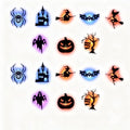 Halloween LED Wall Lights 16-Pack Silhouette 3D Bat Ghost Pumpkin Decor