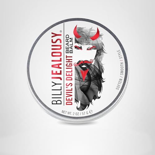 Billy Jealousy Moisturizing Strengthening & Softening Everyday Scented Beard Balm, Devil's Delight, 2 oz.