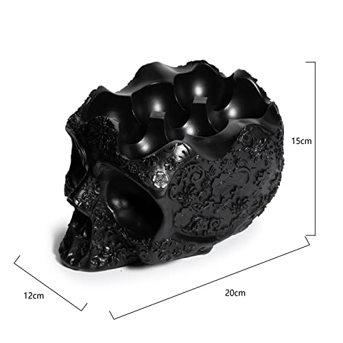 Gothic Skull Egg Holder Container Bowl - 6 Eggs Decorative Kitchen Organizer