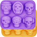Silicone Skull Cake Molds 2-Pack for Baking & Candy Making - Halloween Decor