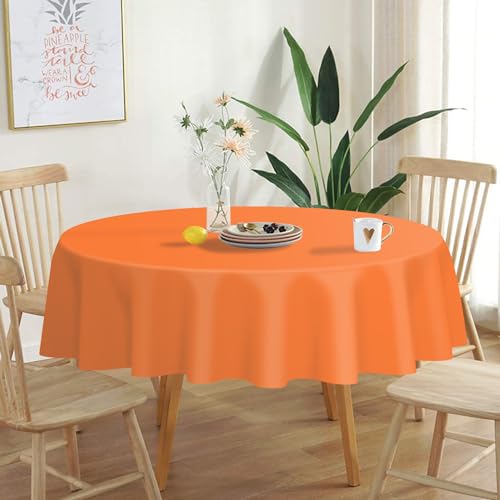 Disposable Plastic Tablecloth 2 Pack - Orange, 84 Inch for Indoor & Outdoor Events (Variation: C3 Orange / 2 Pack)