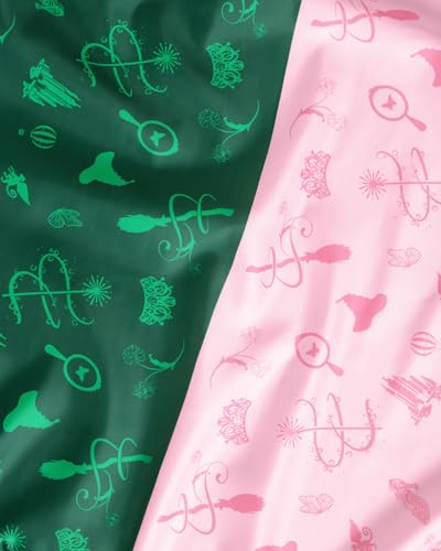 Pink and Green Witch Tablecloth - 9x4.5 ft with 0.5x0.5" Rectangular Variation