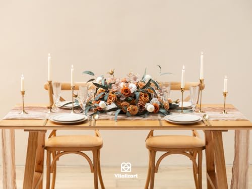 Vitalizart Cheesecloth Table Runner Light Nude Beige 10ft Boho Rustic Decor