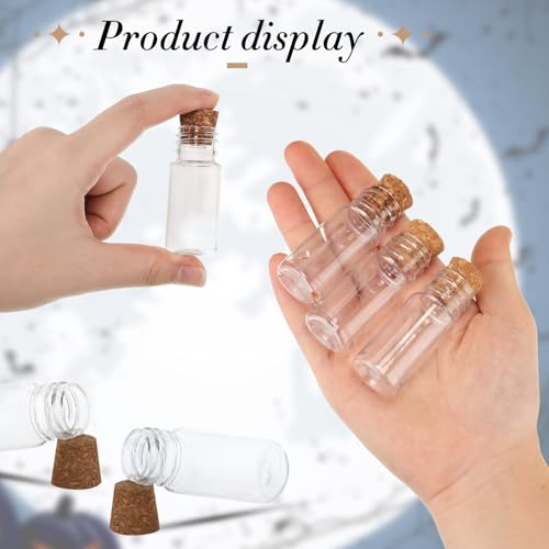 Mini Plastic Potion Bottles with Corks and Funnels - Cylinder Variation